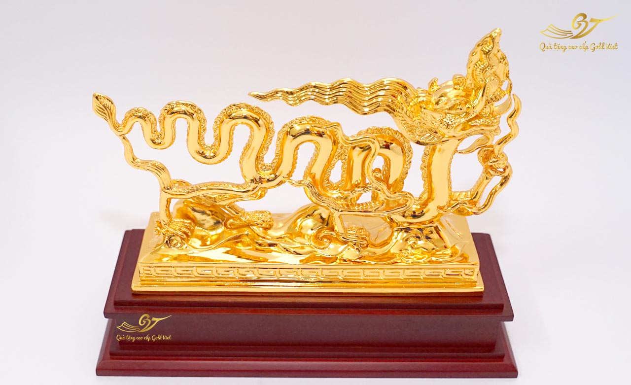 tượng rồng thời lý mạ vàng