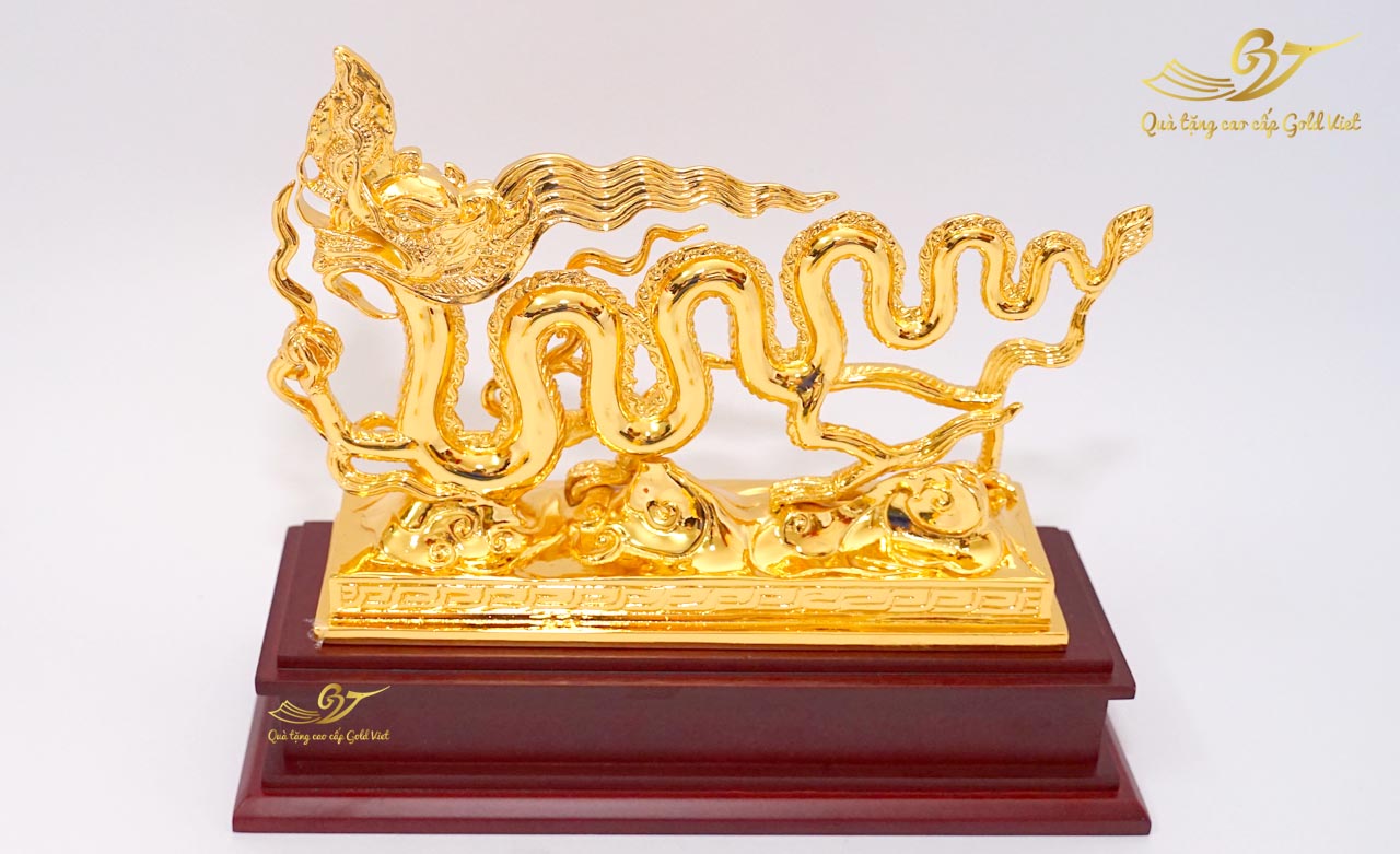 tượng rồng thời lý mạ vàng