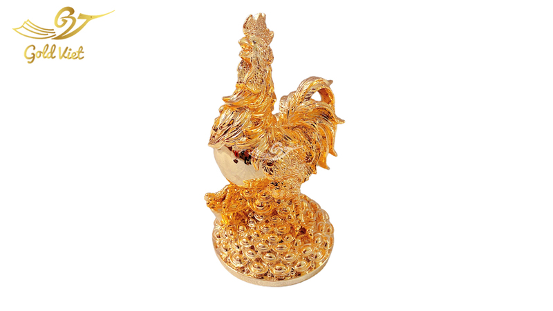tượng gà mạ vàng 4