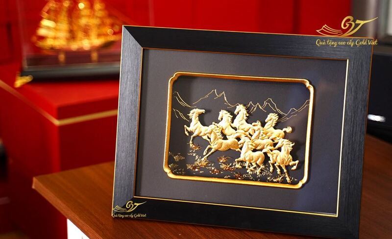 tranh mã đáo thành công mạ vàng 1