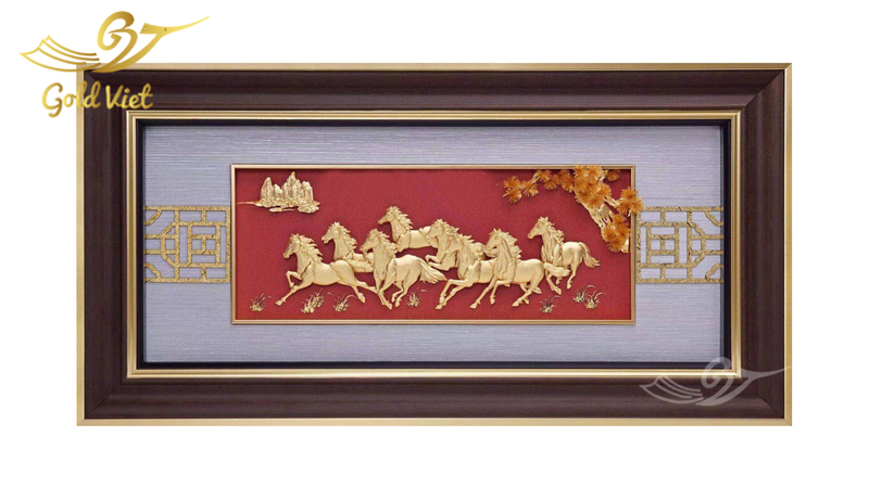 tranh mã đáo thành công mạ vàng 4