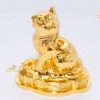 tượng mèo mạ vàng 1
