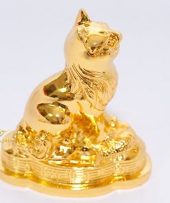 tượng mèo mạ vàng 5