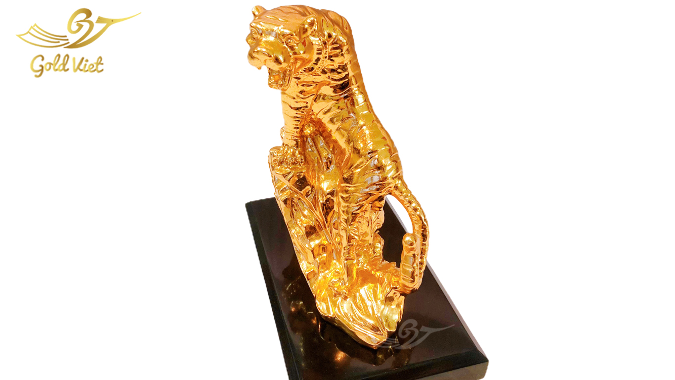 tượng hổ mạ vàng 24k