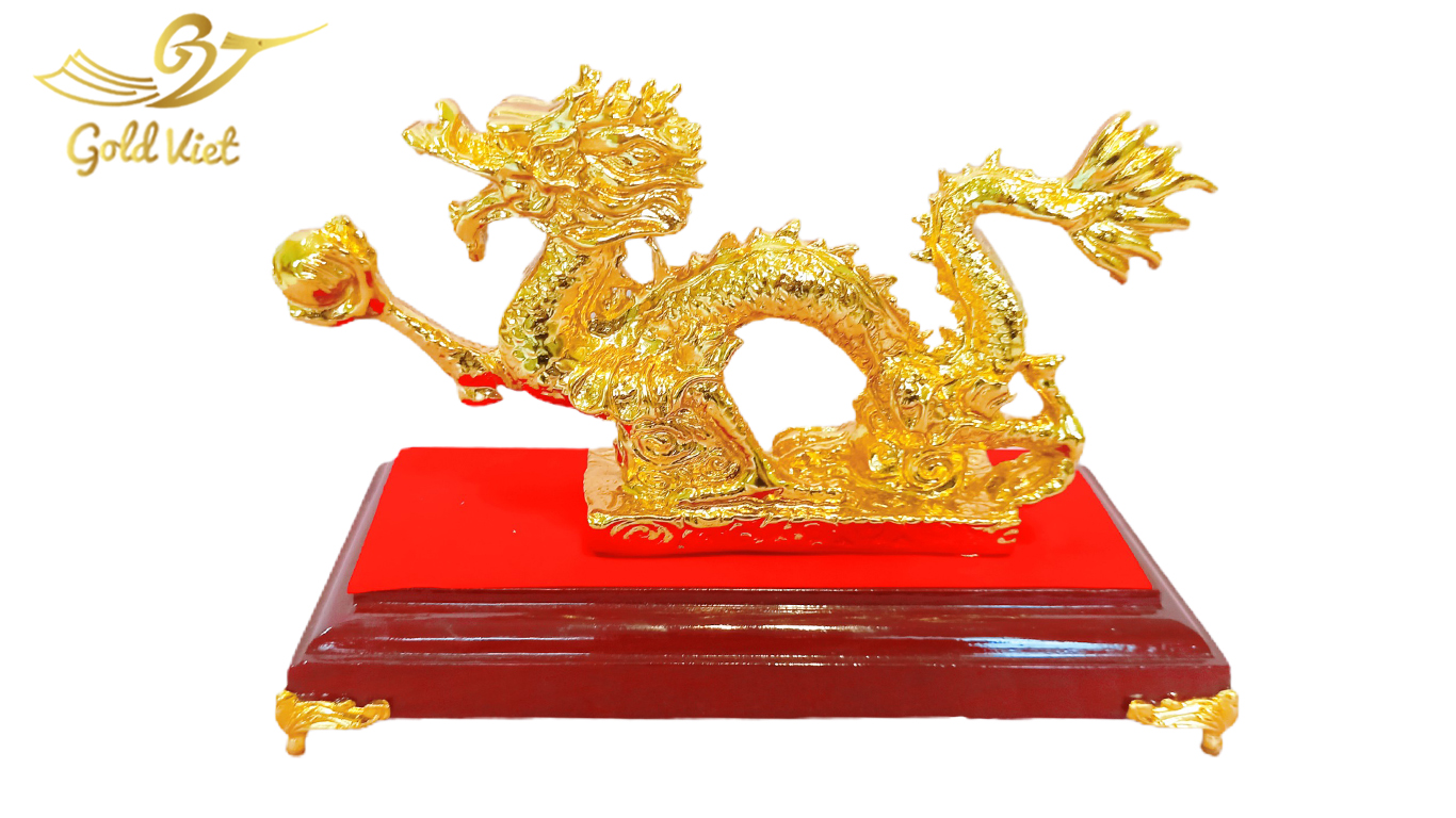 Tượng Rồng Long Châu Mạ Vàng